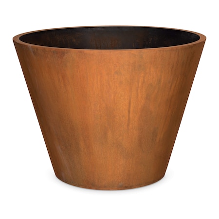 The Outdoor Plus 46 Sierra Corten Steel Planter - 30 Tall OPT-PSR4830